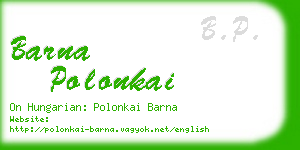 barna polonkai business card